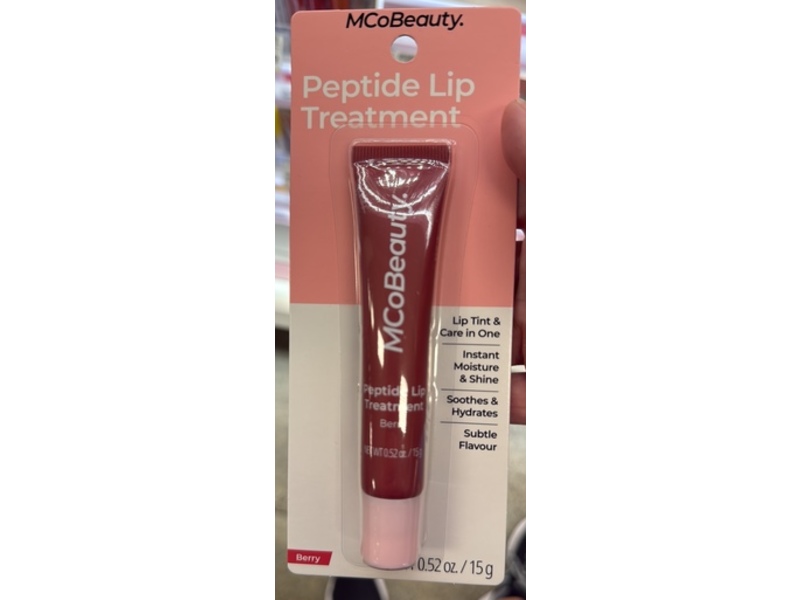 McoBeauty Peptide Lip Treatment, Berry, 0.52 oz/15 g