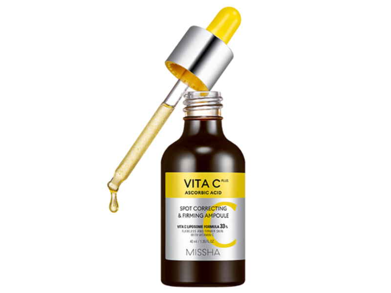 Missha Vita C Plus Correcting & Firming Ampoule, 1.01 fl oz/30 mL, Pack Of 2