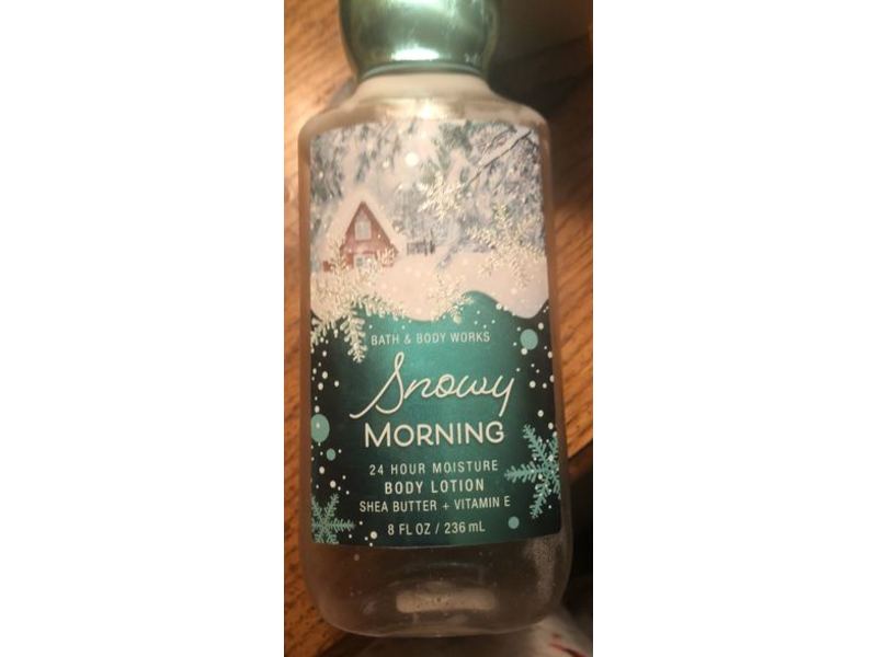 Bath & Body Works Snowy Morning Moisture Body Lotion, Shea Butter + Vitamon E, 8 fl oz/236 mL
