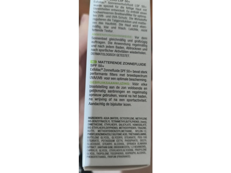 Noreva Exfoliac Mattifying Sun Fluid, SPF 50+, 40 mL