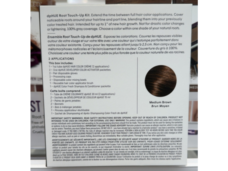 dpHue Root Touch Up Kit, Medium Brown, 2 Applications