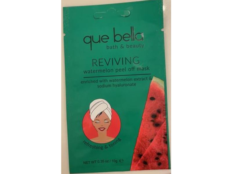 Que Bella Reviving Peel Off Face Mask, Watermelon, 0.35 oz/10 g