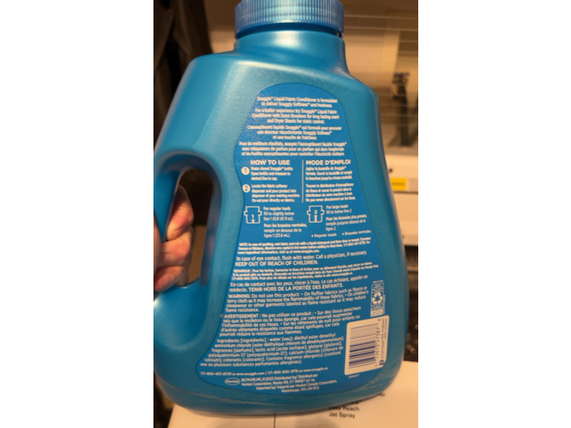 Snuggle Fabric Conditioner, Blue Sparkle, 112 Loads, 90 fl oz/2.66 L