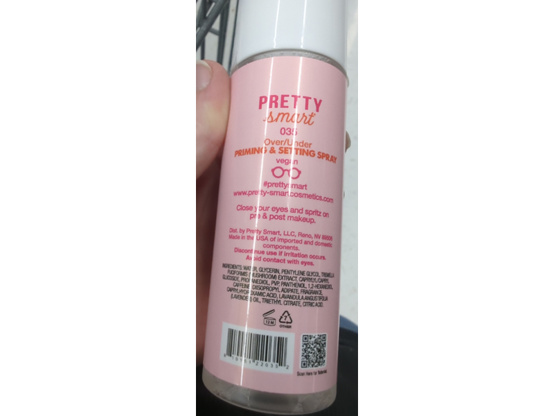 Pretty Smart Over/Under Priming & Setting Spray, 3.04 fl oz/90 mL