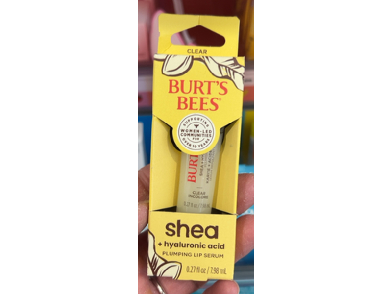 Burt's Bees Shea & Hyaluronic Acid Plumping Lip Serum, Clear, 0.27 fl oz/7.89 mL