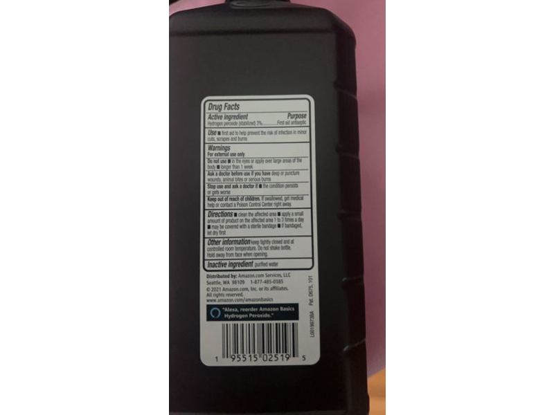 Amazon Basics Hydrogen Peroxide Topical Solution USP, 32 fl oz/946 mL