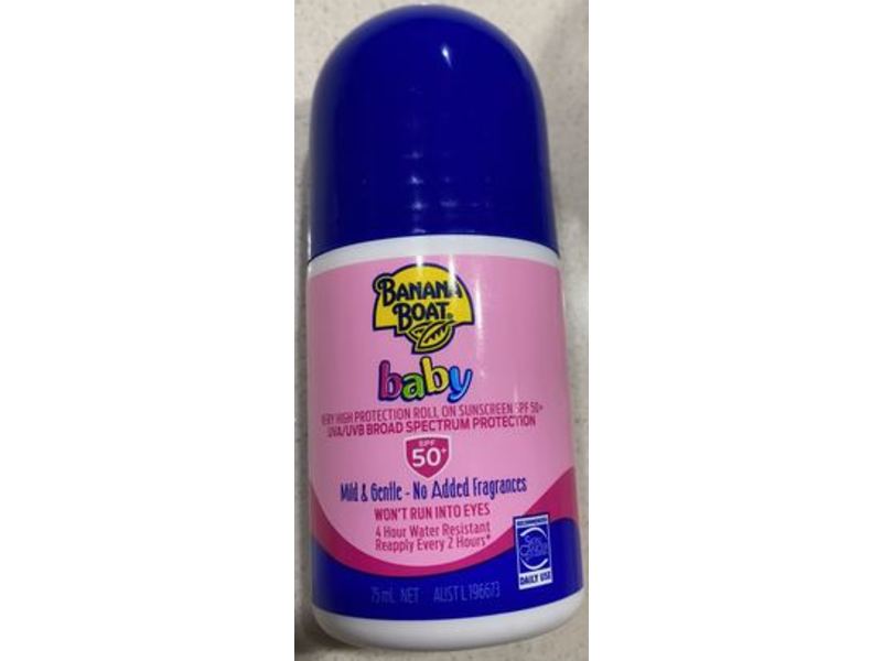 Banana Boat Baby Roll On Sunscreen, SPF 50+, 75 mL