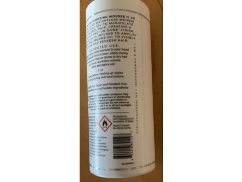 Aiir Dry Texture Hair Mousse, 6.5 oz/191 mL