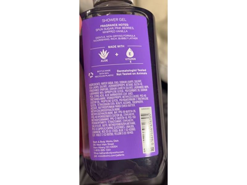 Bath & Body Works Cotton Candy Cloud Shower Gel, Aloe + Vitamin E, 10 fl oz/295 mL