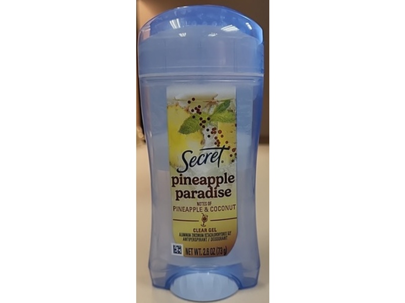 Secret Antiperspirant Deodorant, Pineapple Paradise, 2.6 oz/73 g