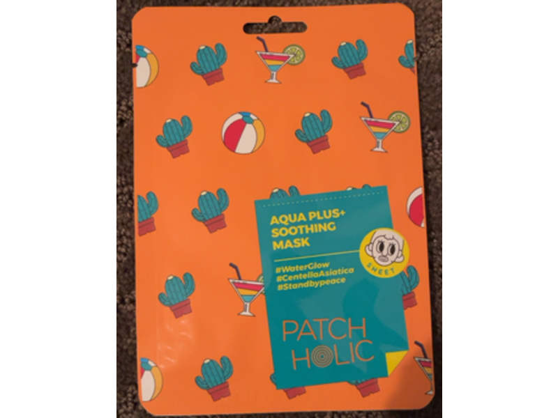 Patch Holic Aqua Plus+ Soothing Mask, 0.67 fl oz/20 mL, Pack Of 10