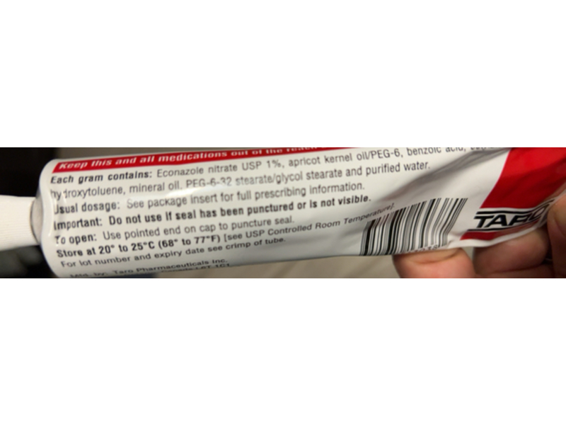 Econazole Nitrate Cream, 1%, 85 g Taro (RX)