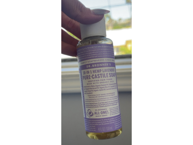Dr. Bronner's 18-In-1 Pure-Castile Soap, Hemp Lavender, 4 fl oz/118 mL