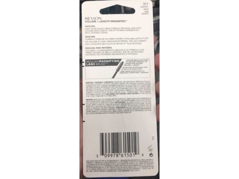 Revlon Volume+Length Magnified Mascara, Blackest Black, 0.28 fl oz