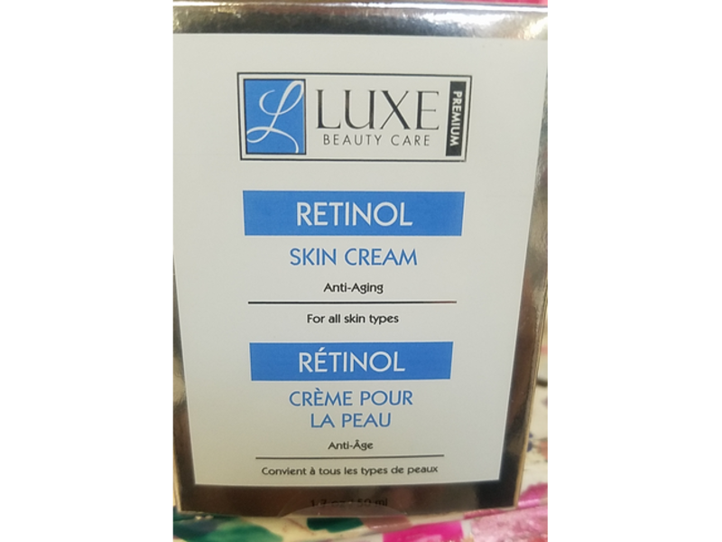 Luxe Beauty Care Anti Aging Skin Cream, Retinol, 1.7 oz/50 mL