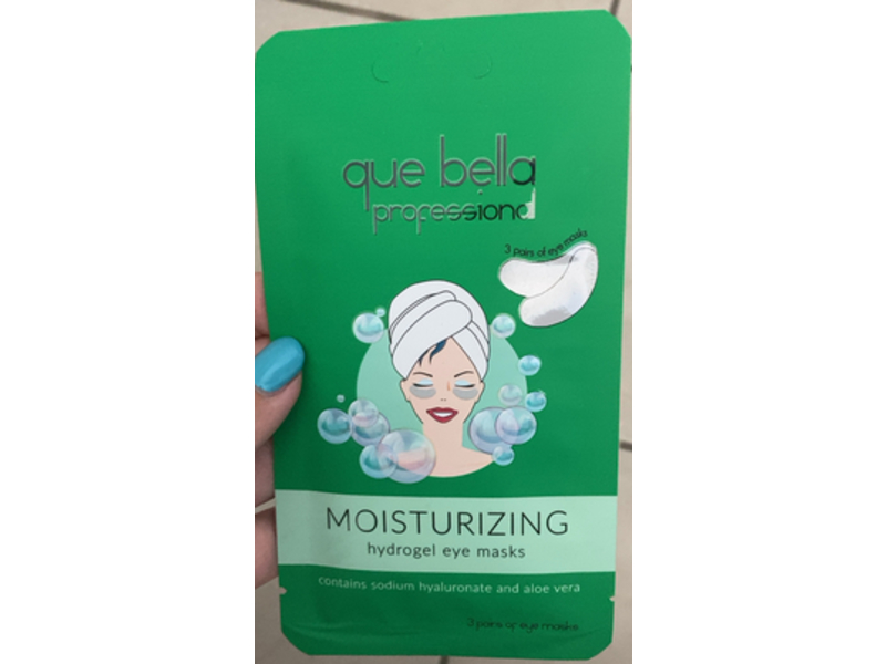 Que Bella Professional Moisturizing Gel Eye Masks, 3 Count