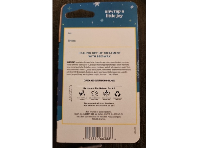 Burt's Bees Rescue Lip Relief, Honey Vanilla, 0.35 oz/9.92 g