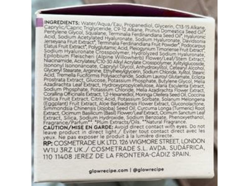 Glow Recipe Plum Plump Hyaluronic Cream, 1.7 fl oz|50 mL