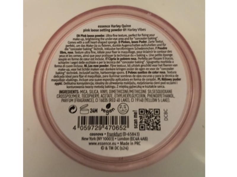 Essence Harley Quinn Pink Loose Setting Powder, 01 Harley Vibes, 0.21 oz/6 g