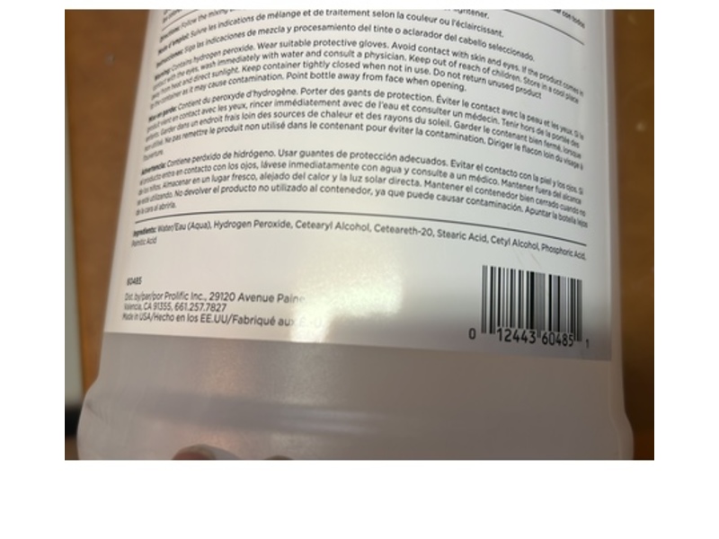 Prolific Haircare Cream Developer, 10 Volume, 3.78 L