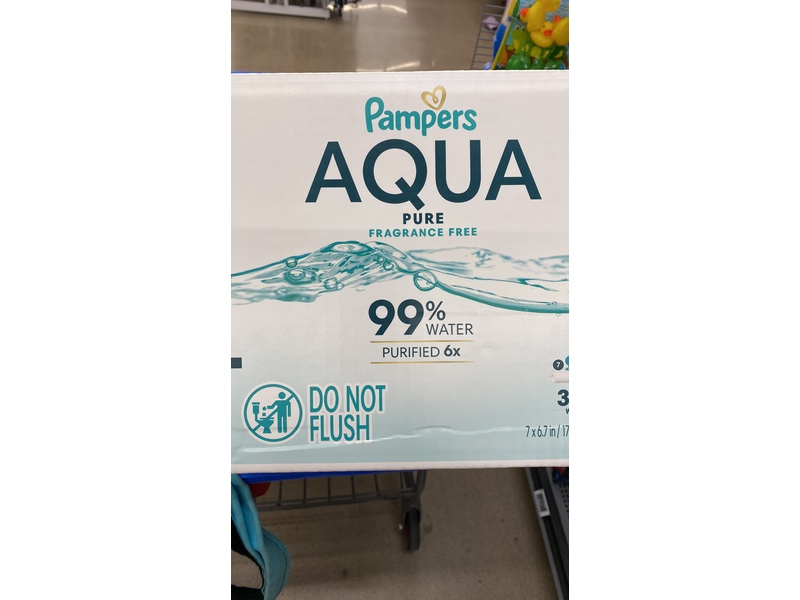 Pampers Aqua Pure Baby Wipes, Fragrance Free, 392 Count
