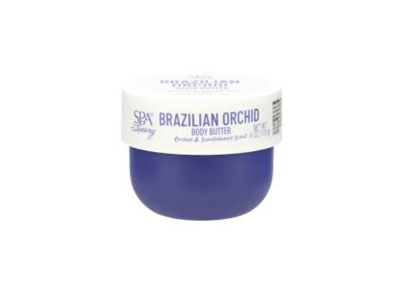 SPA Luxury Brazilian Orchid Body Butter, Orchid & Sandalwood, 6 oz/170 g