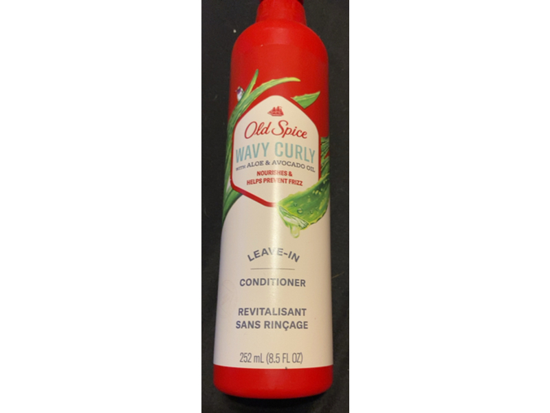 Old Spice Wavy Curly Leave-In Conditioner, Aloe & Avocado Oil, 8.5 fl oz/252 mL