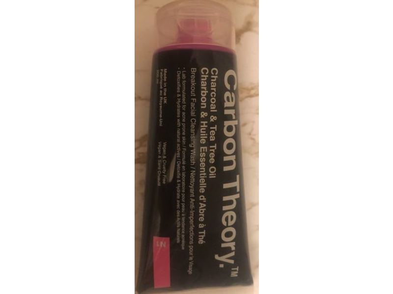 Carbon Theory Oil Breakout Facial Cleansing Wash, Charcoal ,Tea Tree,