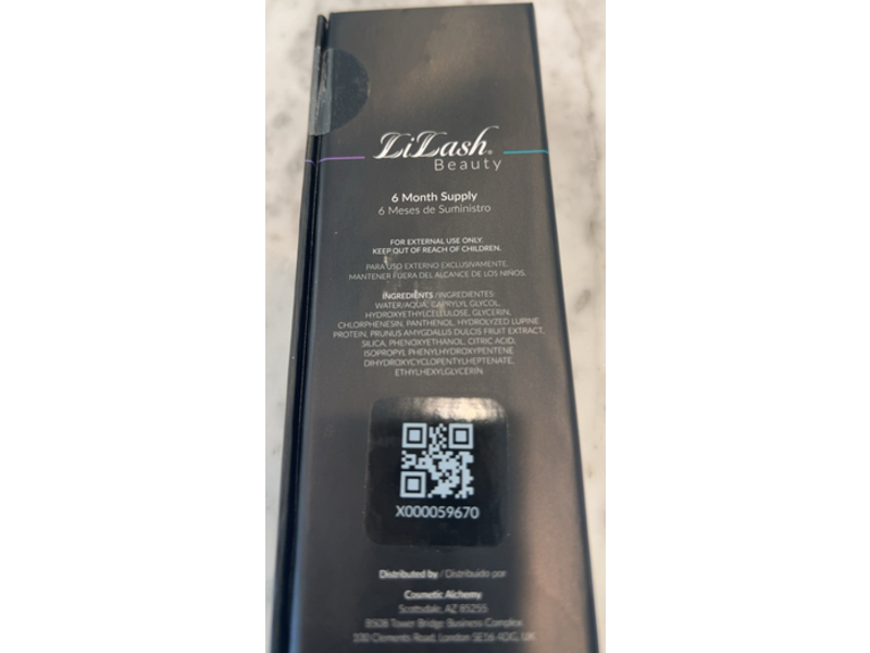 LiLash Purified Eyelash Serum, 0.14 fl oz/4.0 mL