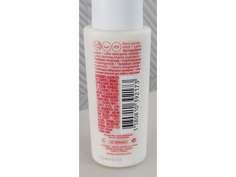 Clarins Velvet Anti Pollution Cleansing Milk, Alpine Golden Gentian & Lemon Balm Extract, 1.6 oz/50 mL