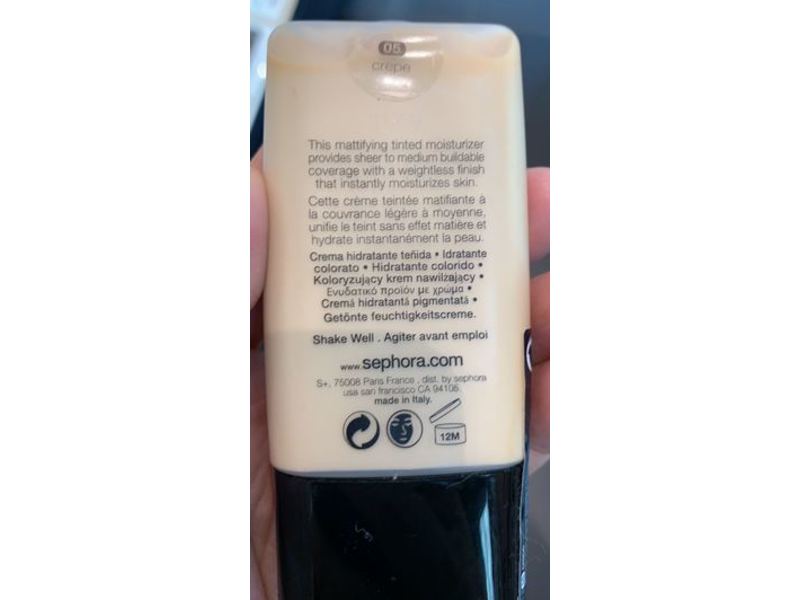 Sephora Matte Perfection Tinted Moisturizer, 5 Crepe, 1.014 fl oz/30 mL