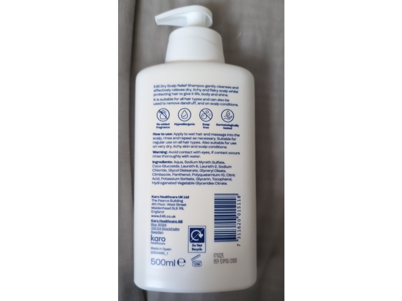 E45 Shampoo, Dry Scalp Relief, 500 mL