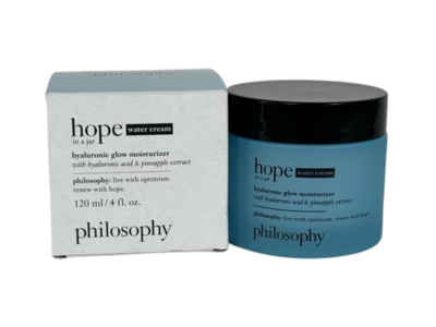 Philosophy Hyaluronic Glow Moisturizer Water Cream, Hyaluronic Acid & Pineapple Extract, 4 fl oz/120 mL