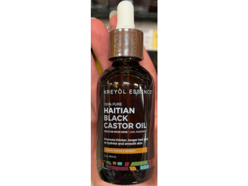 Kreyol Essence Haitian Black Castor Oil, Mango Papaya & Coconut, 2 fl oz/60 mL