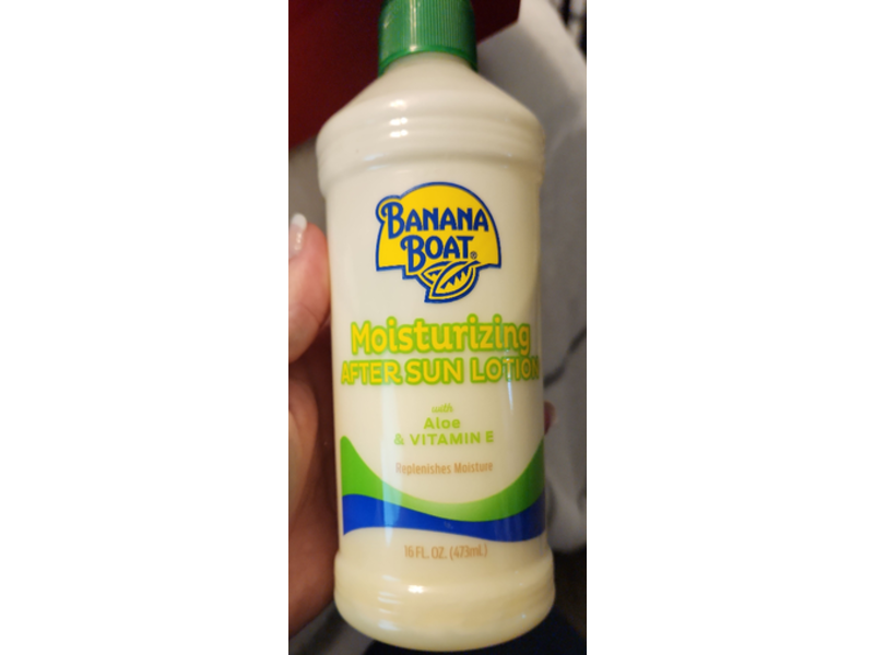 Banana Boat Moisturizing After Sun Lotion, Aloe & Vitamin E, 16 fl oz/473 mL, Pack Of 4