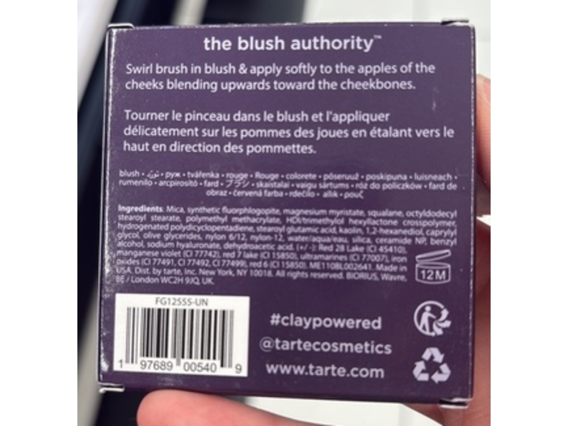 Tarte Amazonian Clay 12-Hour Blush, Flush, 0.12 oz/3.6 g