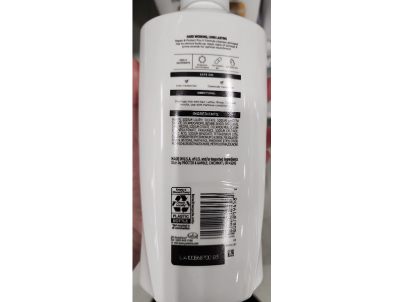 Pantene Pro-V Repair & Protect Shampoo, 23.6 fl oz/700 mL