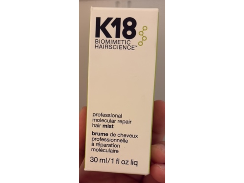 K18 Biomimetic Hairscience Professional Molecular Repair Hair Mist, 1 fl oz/30 mL