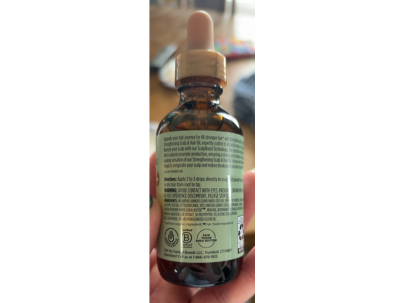 SheaMoisture Strengthening Scalp & Hair Oil, Rosemary & Collagen, 2 fl oz/59 mL