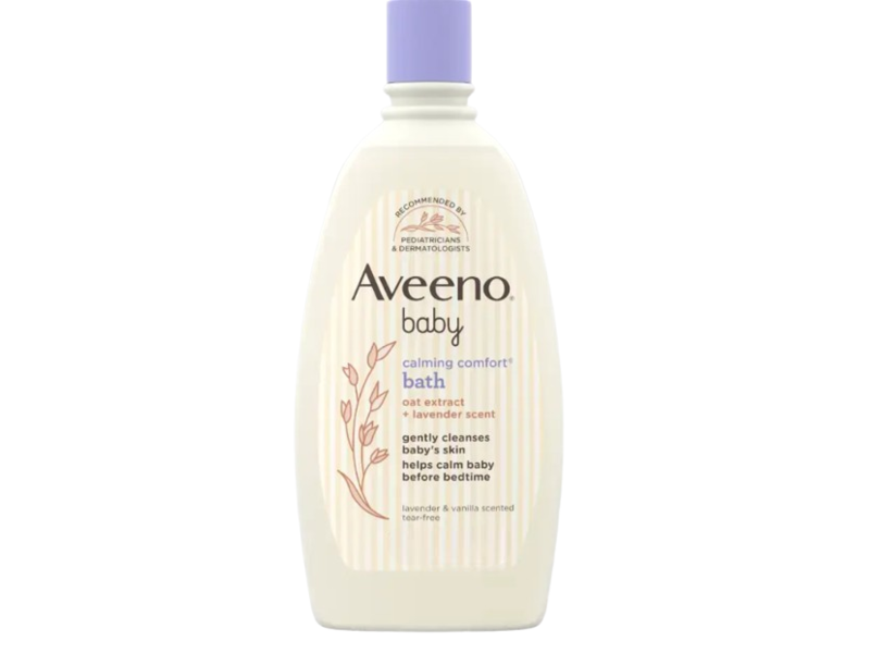 Aveeno Baby Calming Comfort Bath, Oat Extract + Lavender Scent, 18 fl oz/532 mL, Pack Of 2