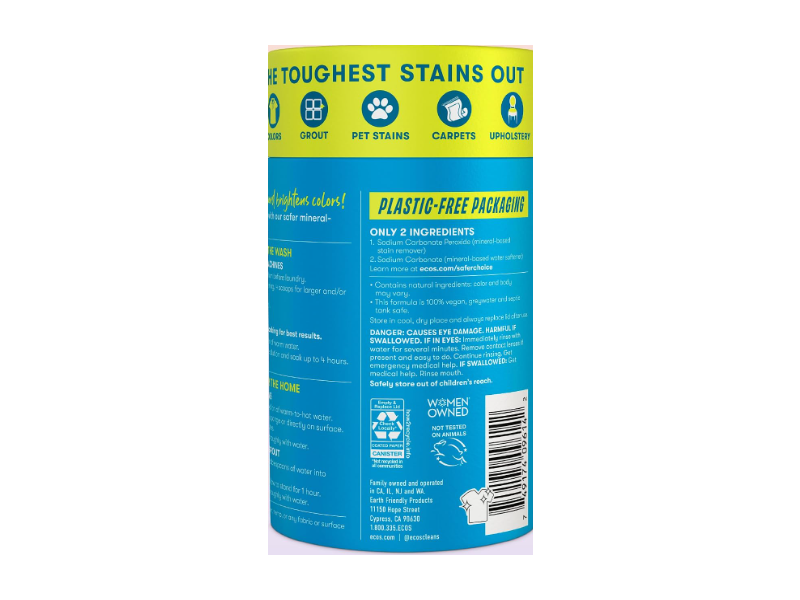 ECOS Oxo Brite Multi-Purpose Stain Remover, Free & Clear, 145 Loads, 32 oz