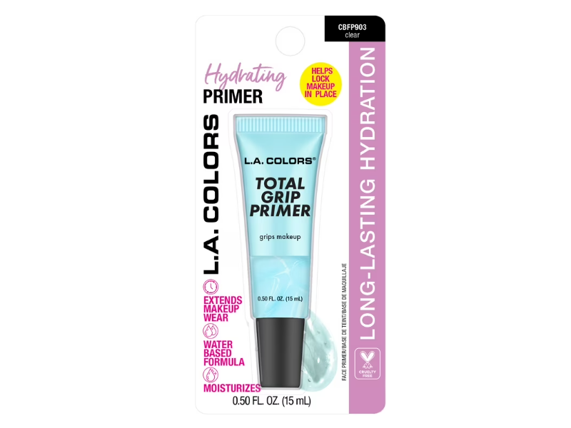 L.A. Colors Total Grip Hydrating Primer, Clear, 0.5 fl oz/15 mL