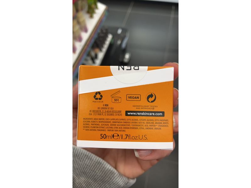 REN Clean Skincare Overnight Glow Dark Spot Sleeping Cream - Targeted Dark Spot Remover for Face 1.7 Fl OZ