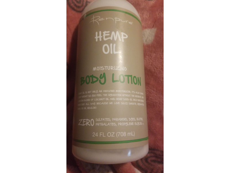 Renpure Hemp Oil Moisturizing Body Lotion, 24 fl oz/708 mL