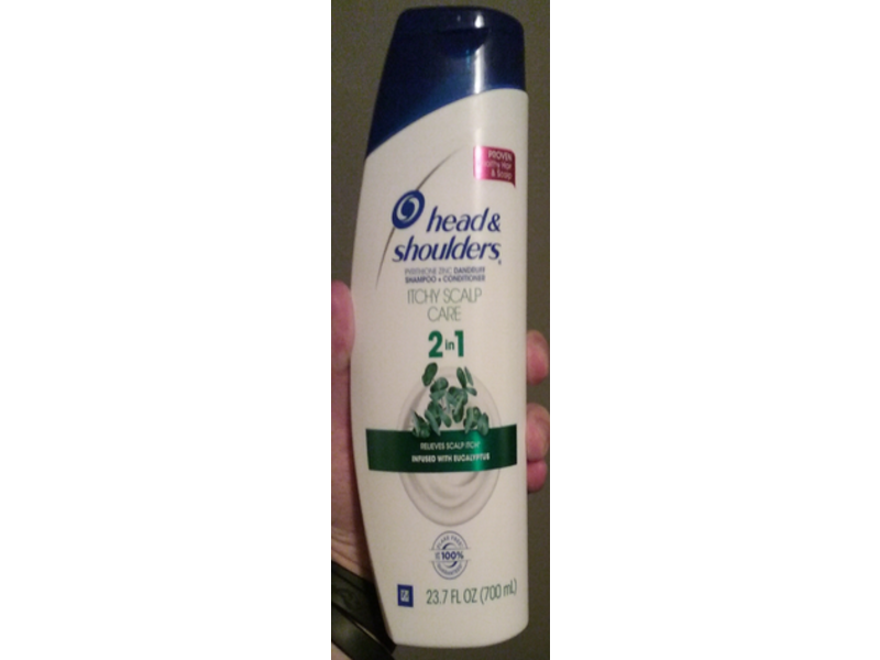 Head & Shoulders 2 In 1 Dandruff Shampoo + Conditioner, Itchy Scalp Care, Eucalyptus, 23.7 fl oz/700 mL