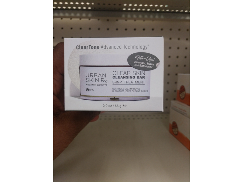 Urban Skin Rx Clear Skin Cleansing Bar, 3-in-1 Treatment, 2.0 oz/56 g
