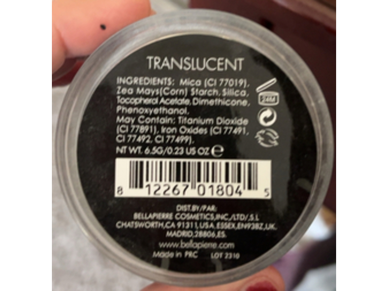 Bellapierre HD Finishing Powder, Translucent, 0.23 oz/6.5 g