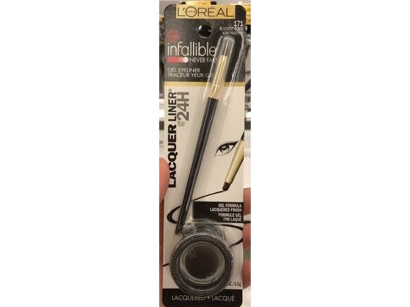 L'Oreal Paris Infallible Lacquer Eyeliner 24h, 171 Blackest Black, 0.08 oz/2.3 g