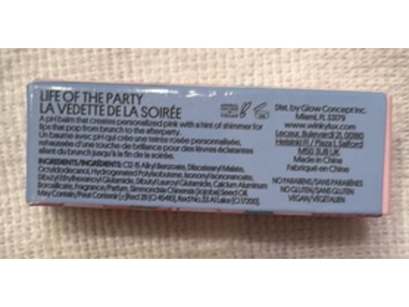 Winky Lux Gillter Confetti Ph Lip Balm, Lavender Confetti, 0.13 oz/3.6 g