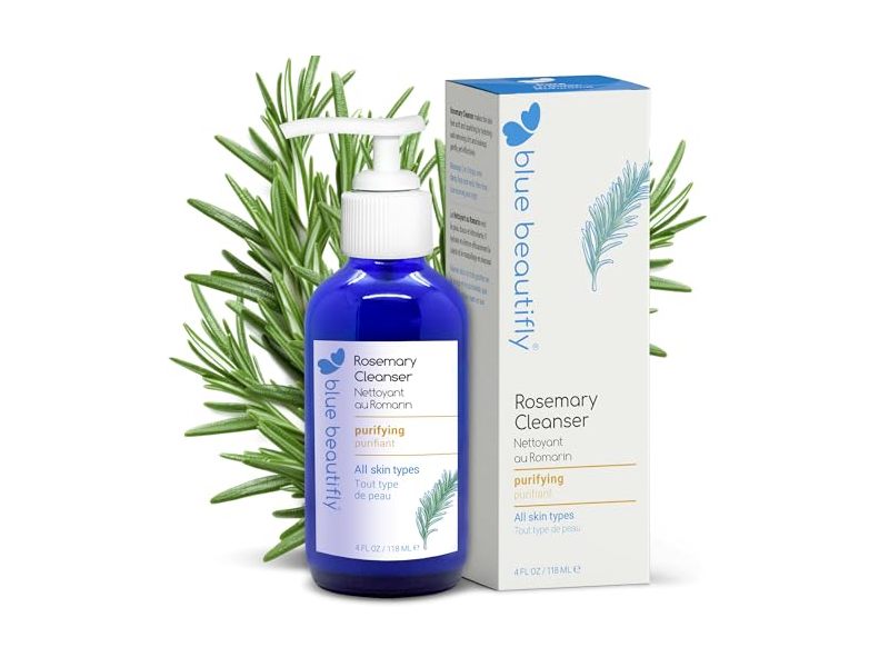 Blue Beautifly Rosemary Cleanser, Purifying, 4 fl oz/118 mL